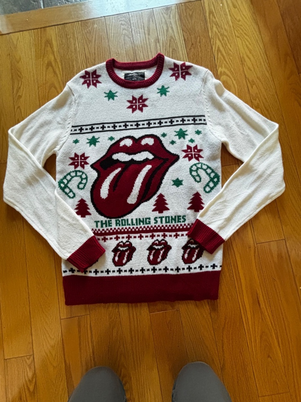 Retro Rocker Rolling Stones "Ugly" Christmas Sweater - Picture 2 of 5